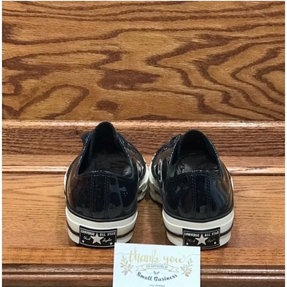 Converse Chuck 70 Ox Black Patent Leather Low Top Sneakers Size Womens 7.5